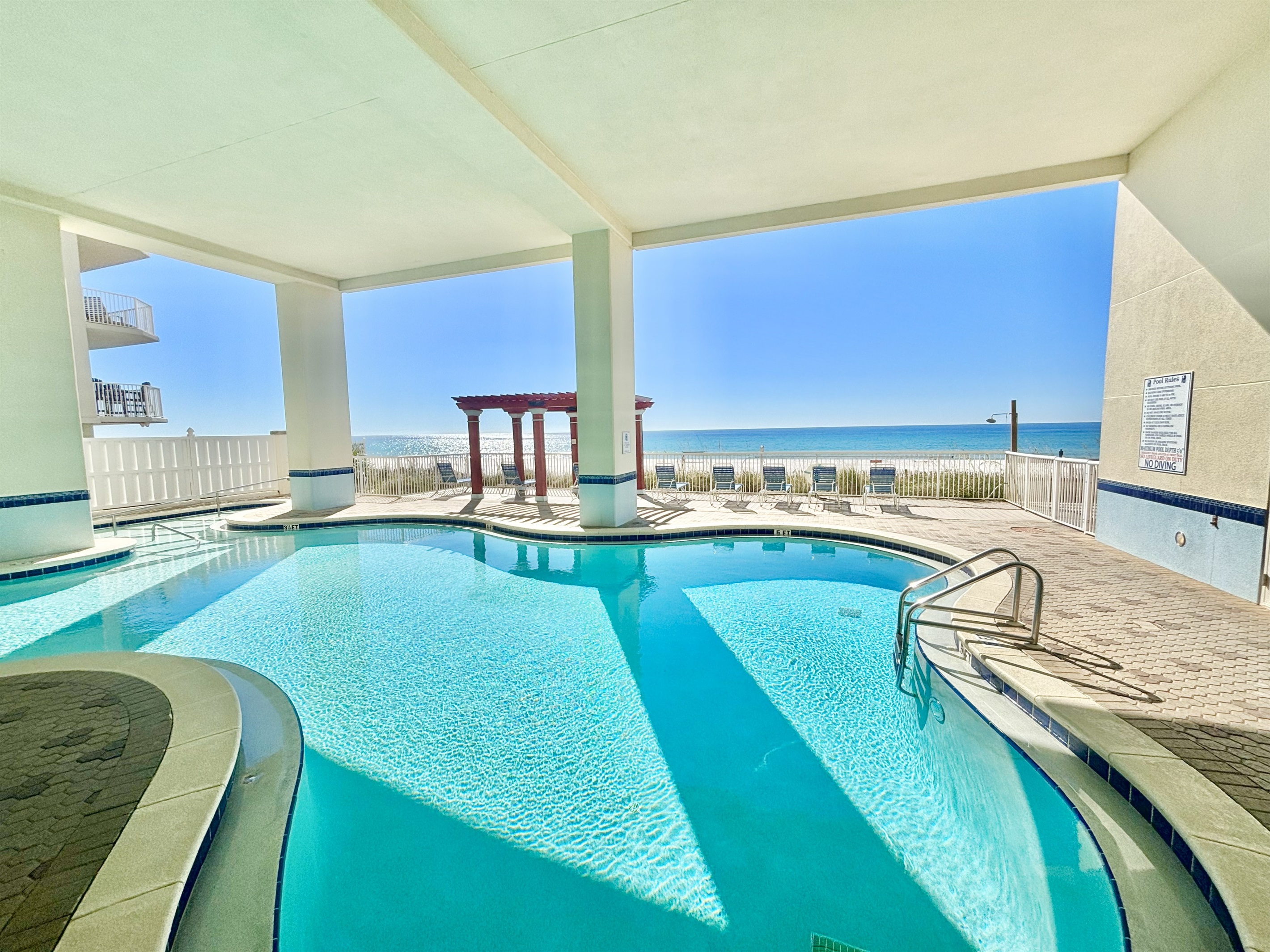 Covered pool for rainy days!