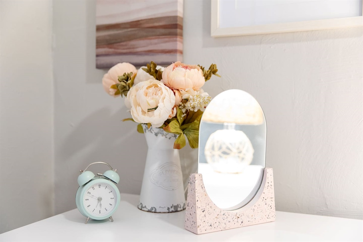 Vase and Clock.