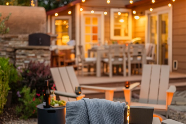 Back yard at night