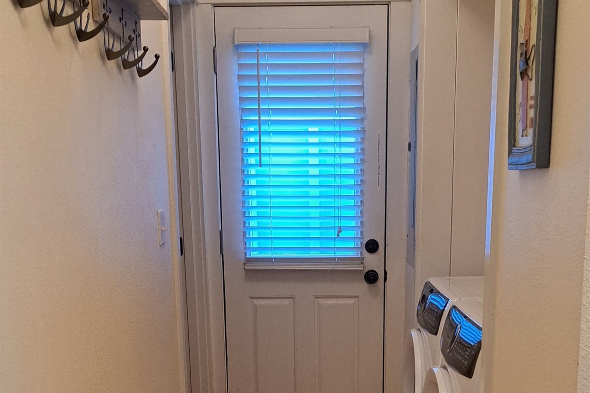 Washer and dryer make it easy to refresh clothes during your stay ~ perfect for longer trips or families.