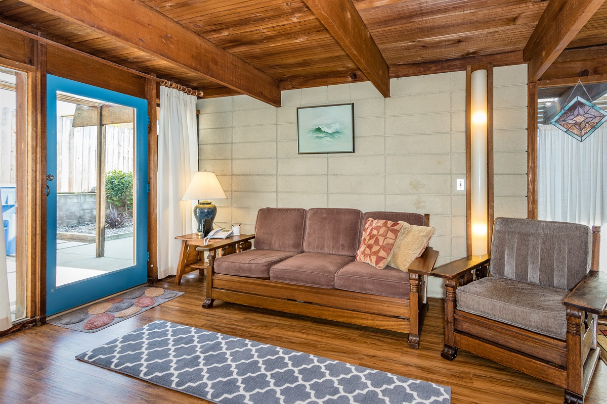 Living space near back door