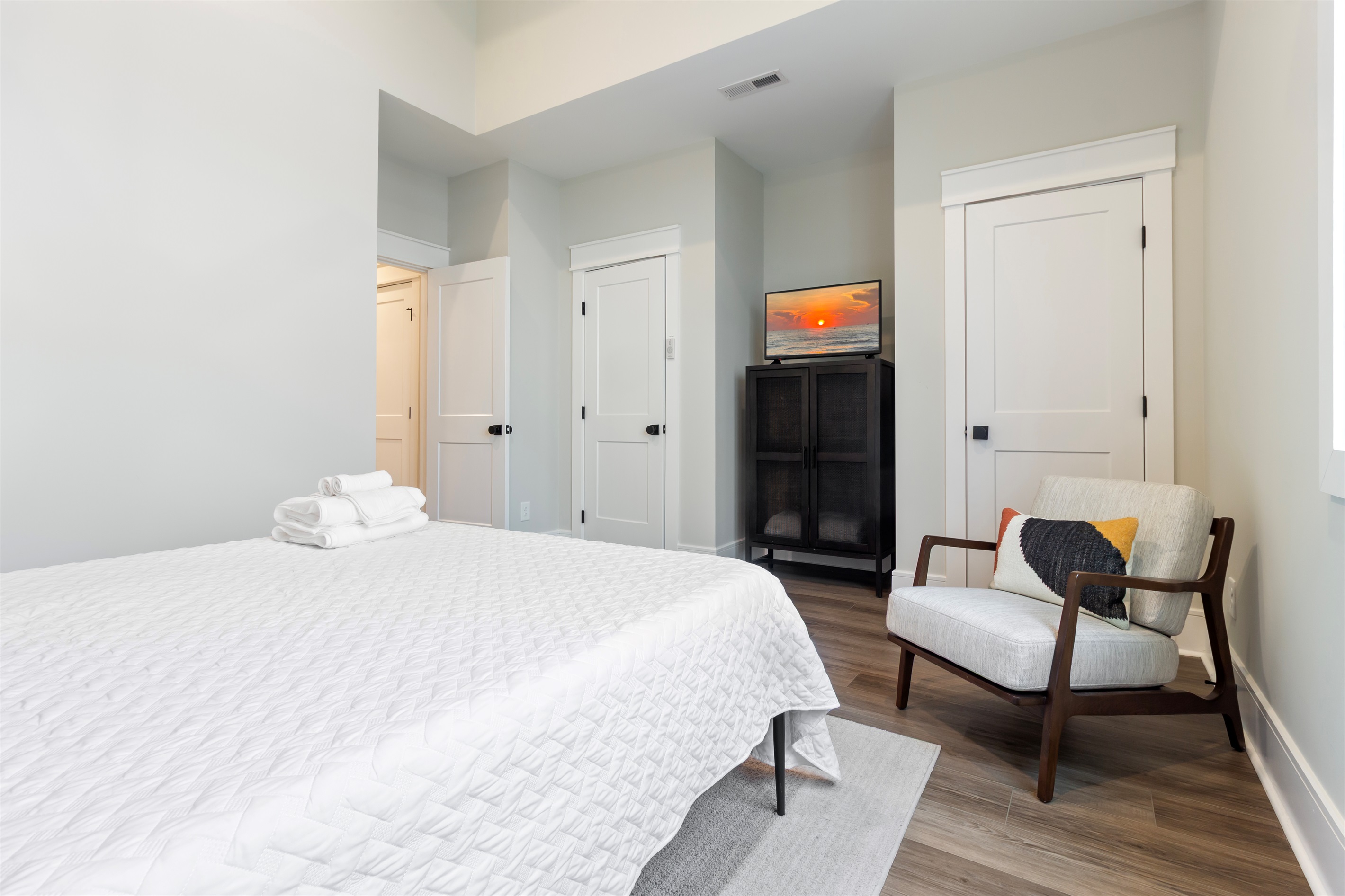 Bedroom 2 - Queen bed with smart tv