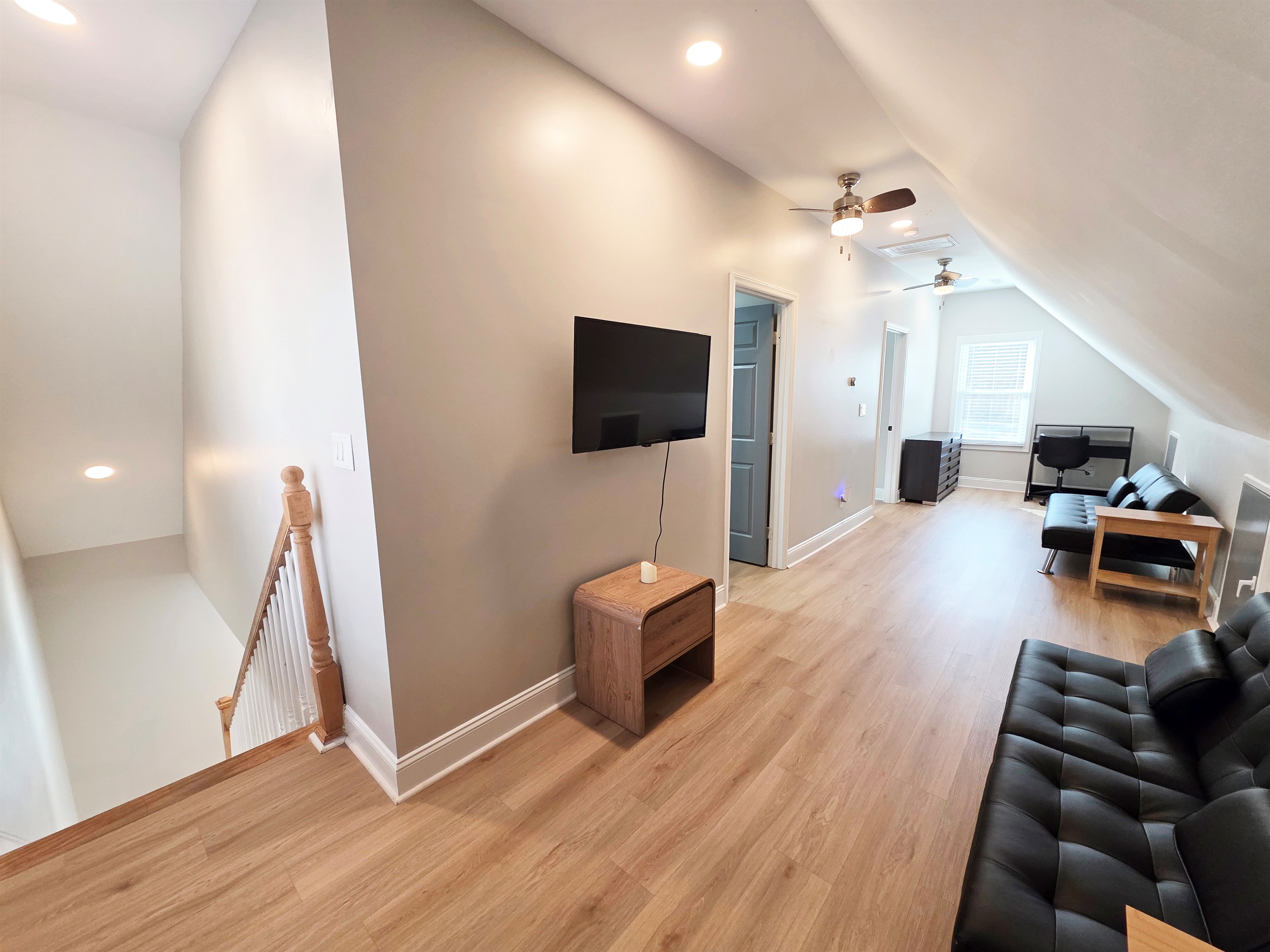 Loft Area (Upstairs) - with Two Fold-Down "Sleeper" Sofas & Desk