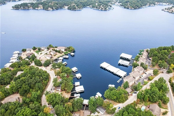 Aerial view of our cove.
