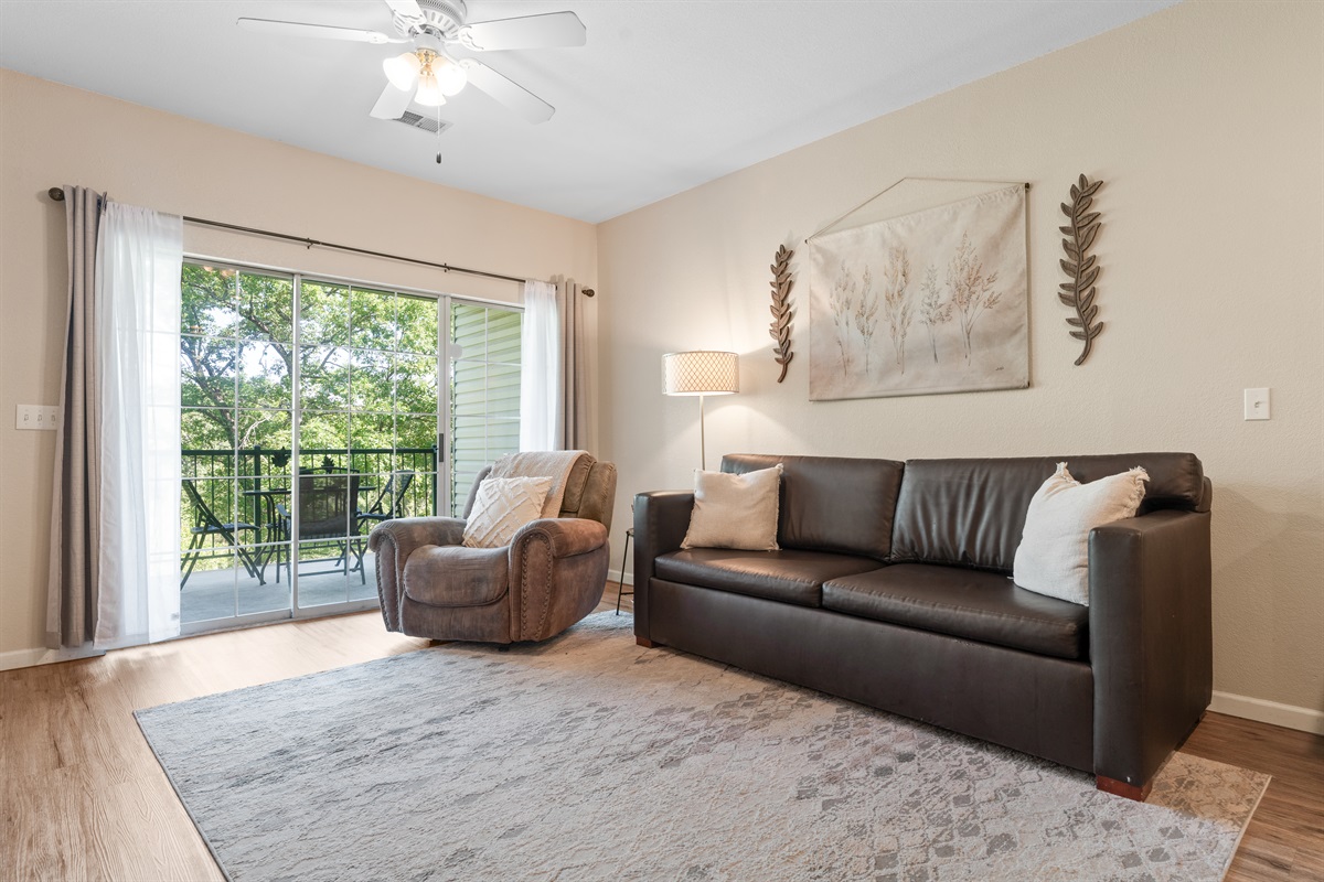 Comfortable seating and a wide living area make it easy to relax between outings.