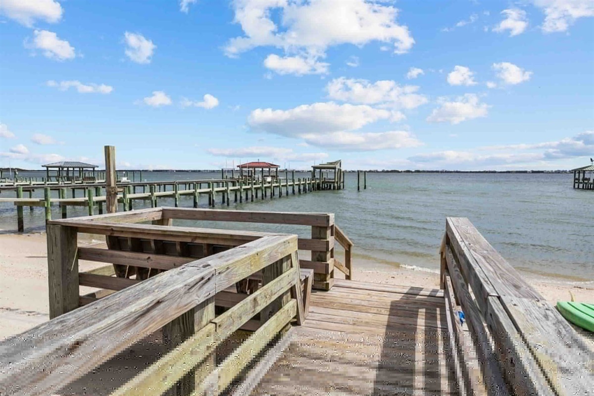 Enjoy your morning cup of coffee here on the public 13th street shore access!