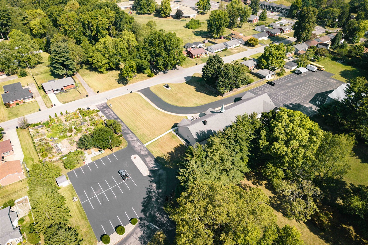Aerial View w/ Parking Lot
