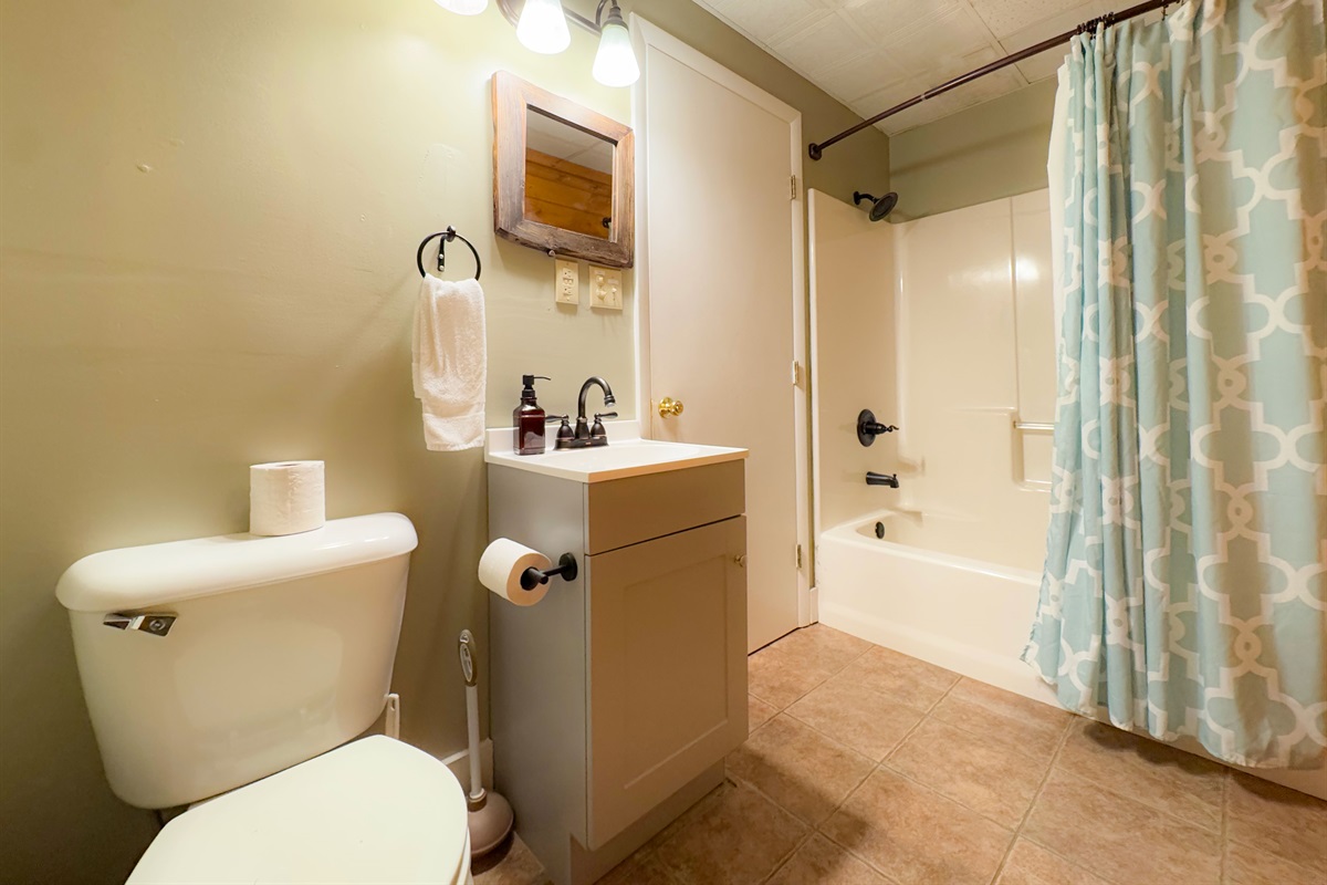 Full Bathroom at the Ol Gun Range Cabin