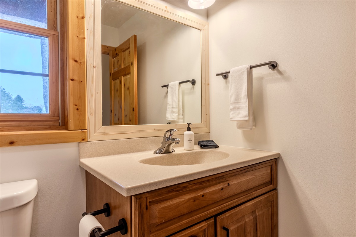 Main level half bathroom