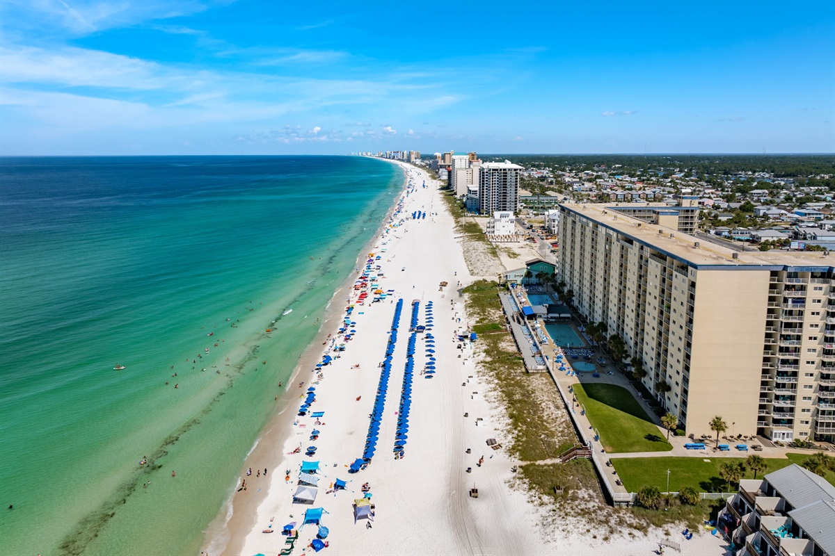 Over 500 ft of direct beach access to the gulf of Americas best sandy beach