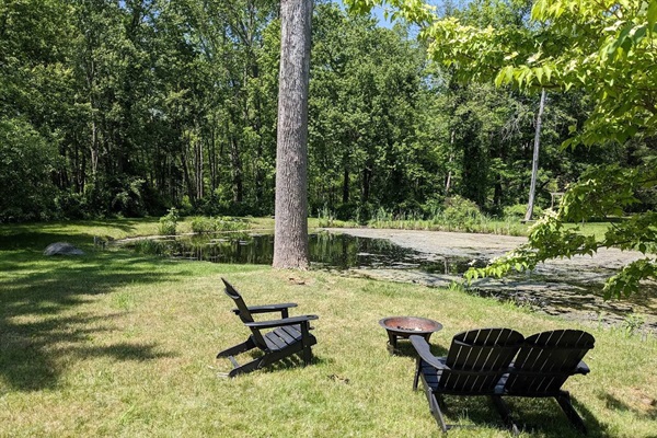 Relax by the firepit and listen to nature.