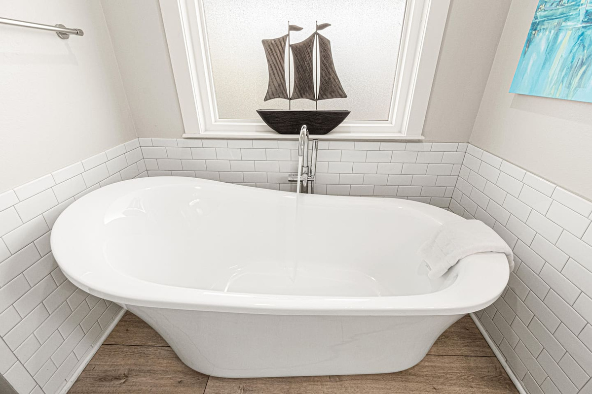 Soaking tub in Master ensuite.