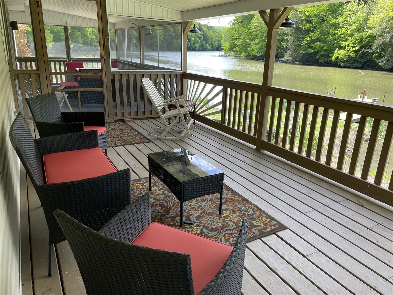 Enjoy your morning coffee overlooking the water