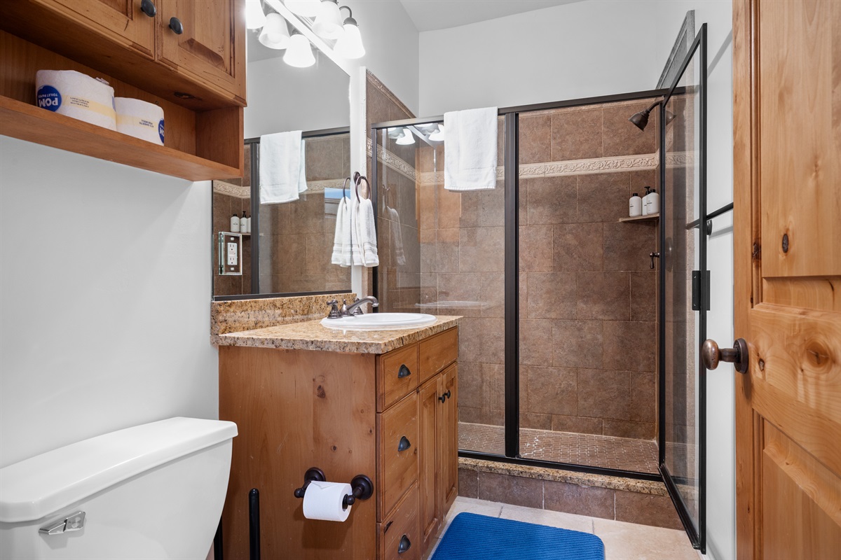 Lower Level Bath: All linens, bath towels, washcloths, and hand towels are provided for your convenience.