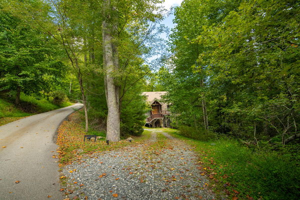 Main road to driveway