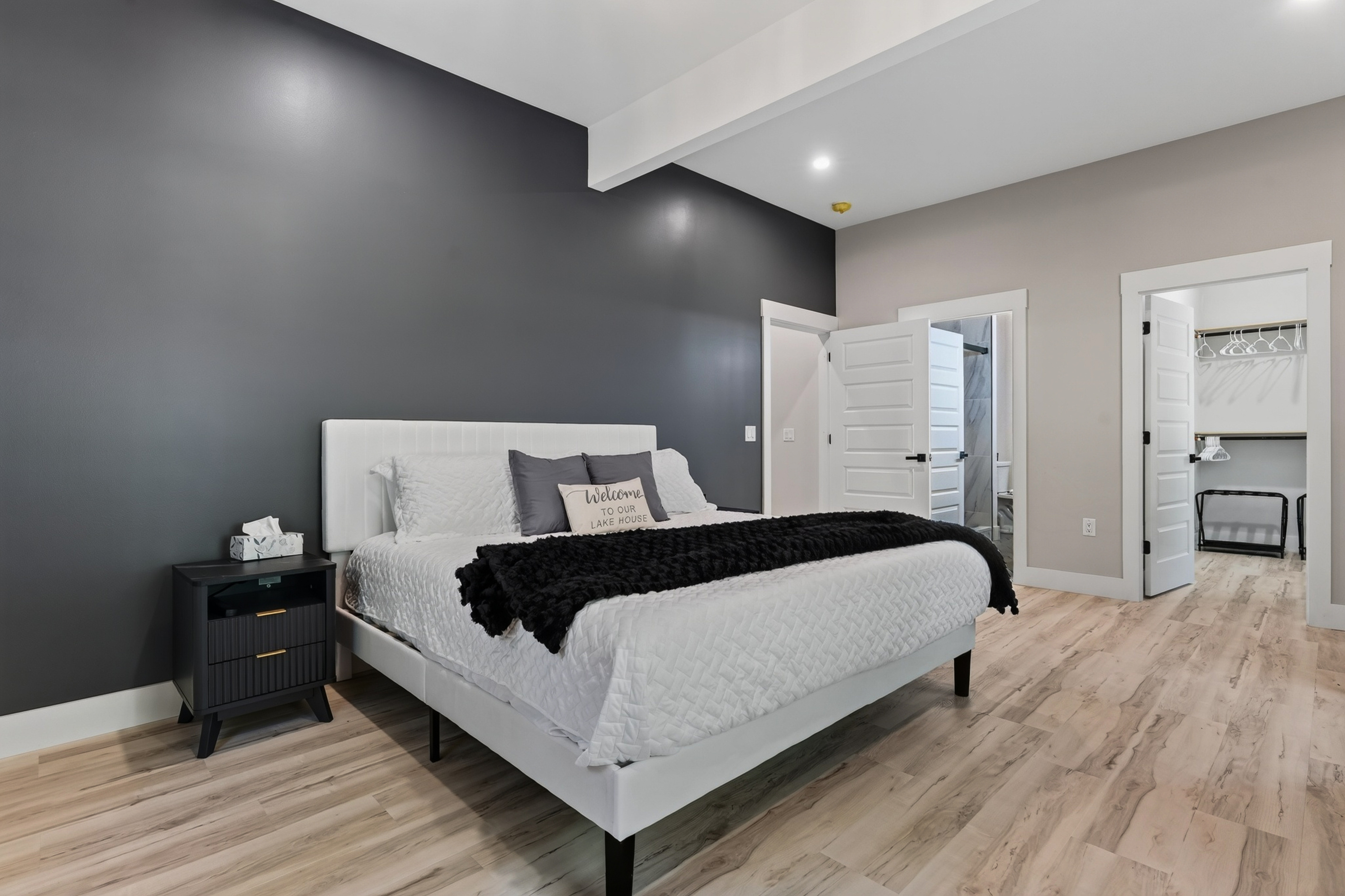 Unpack, unwind, and claim this spacious suite as your private retreat from the rest of the group.