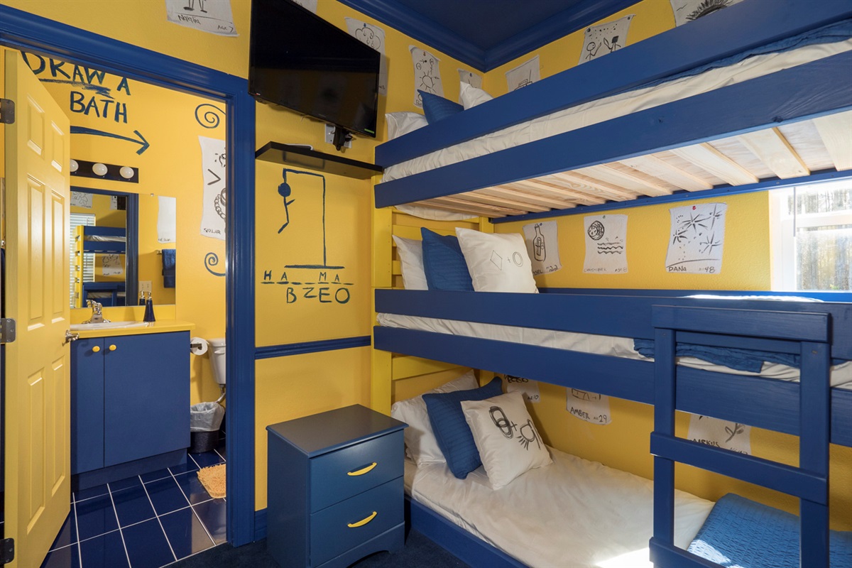 Bunk room at Orlando large group vacation rental