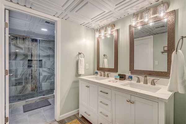 Master bath double vanity