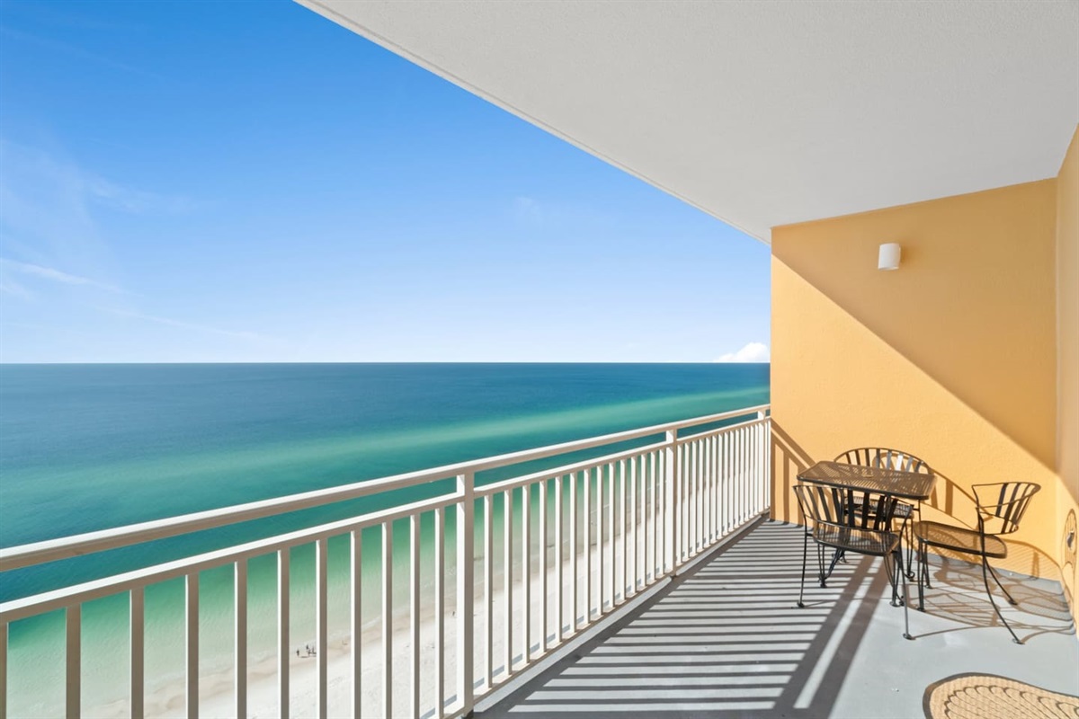 Large ocean front balcony