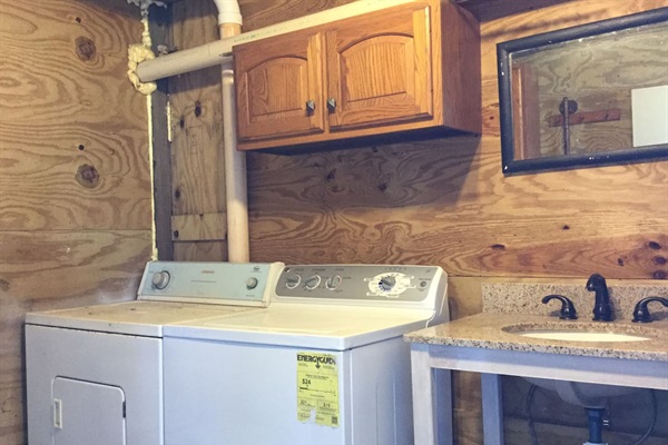 Pack light, you have your own washer and dryer!
