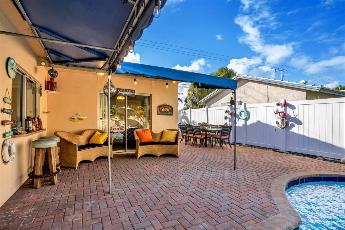 Patio and pool area