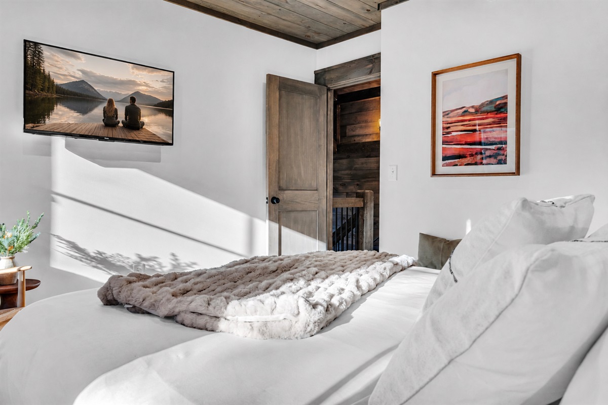 There are 5 smart TVs throughout the house including most bedrooms.