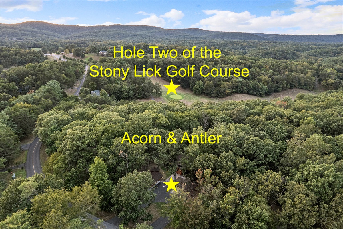 Seasonal (late fall/winter/early spring) golf course views to hole #2 on the Stony Lick golf course.