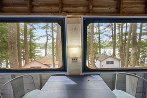 Indoor living with lake view