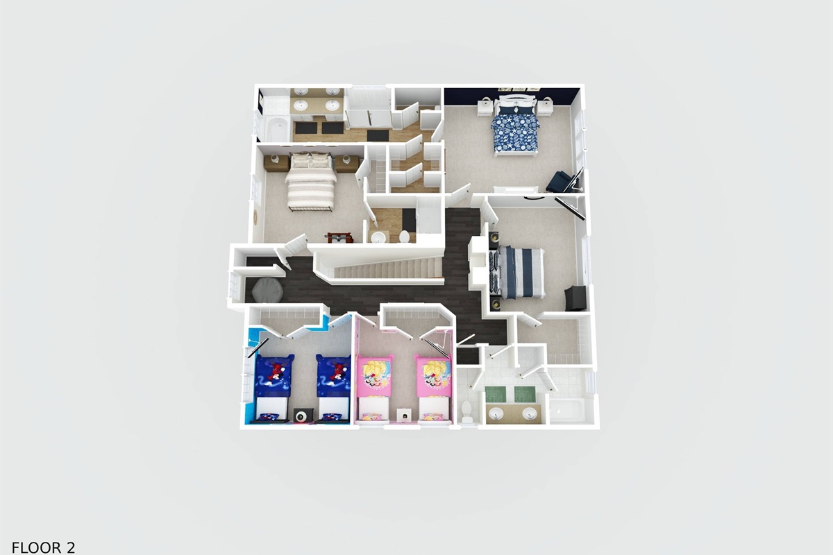 2nd Floor 3D Floorplan