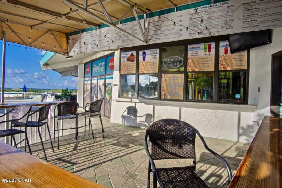 Tiki bar by the lagoon pool