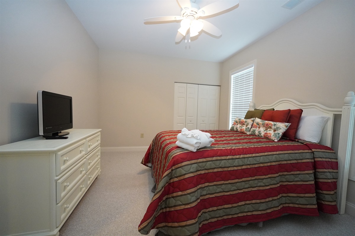 2nd Bedroom with Closet/Dresser Storage and TV