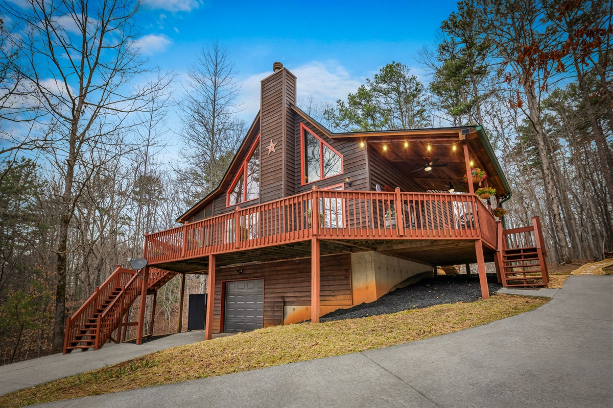 This inviting outdoor view creates a warm and welcoming first impression.