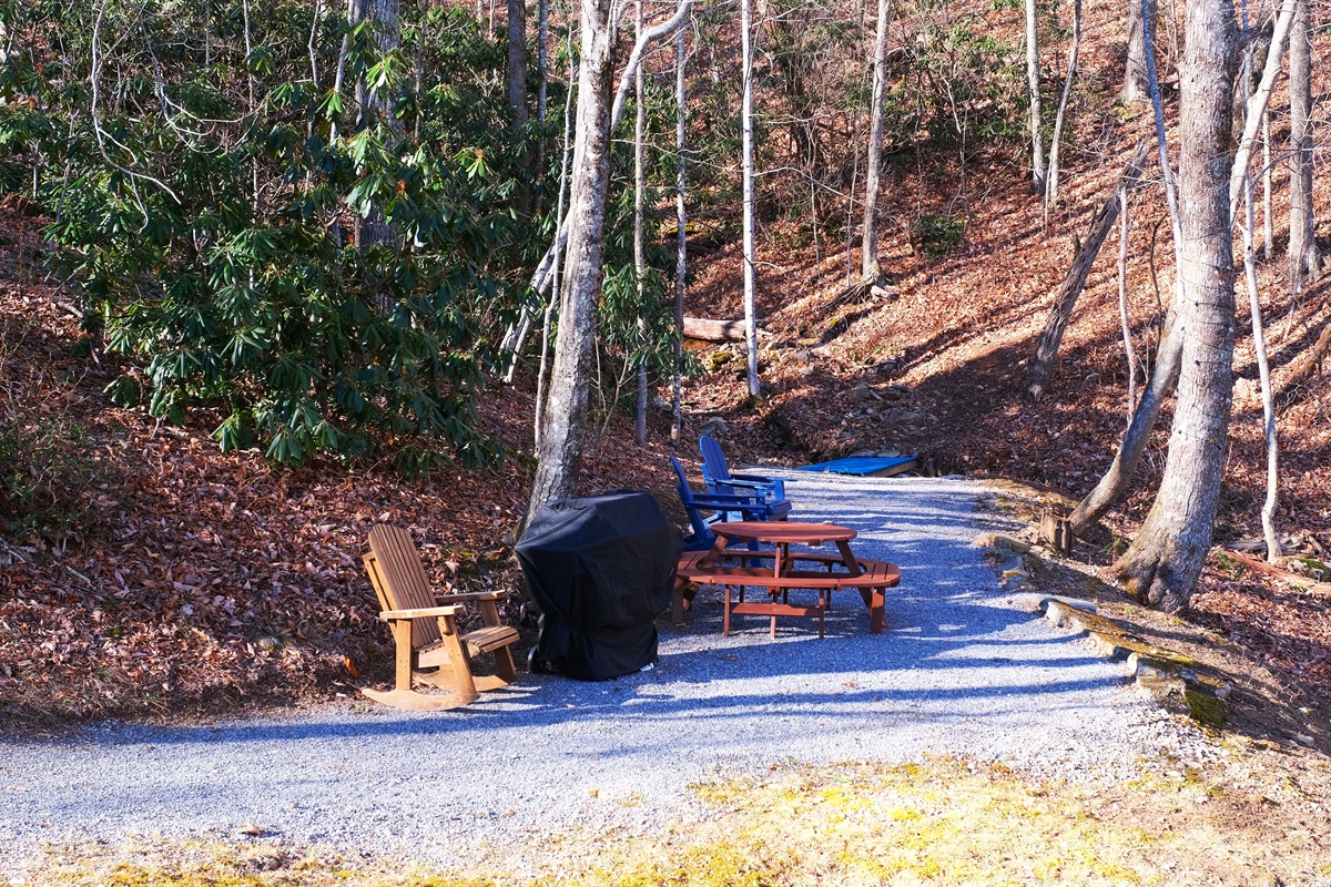 Private Grilling Area near Creek
