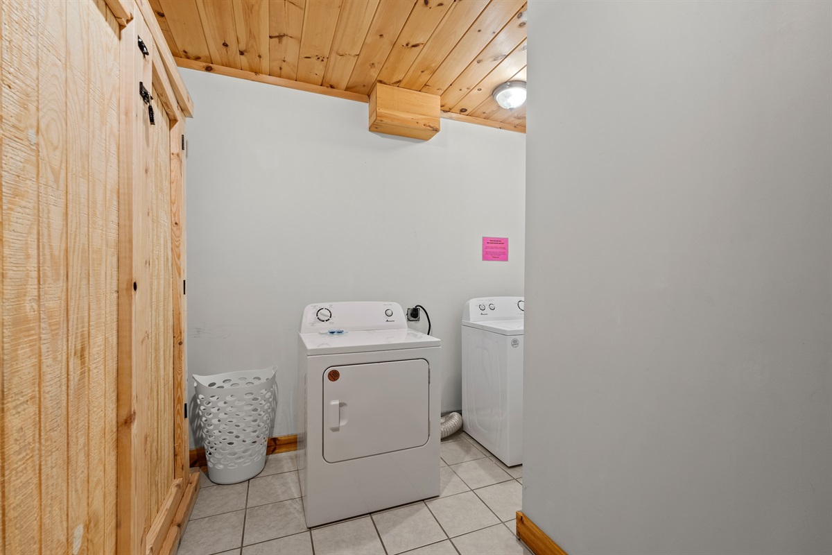 Full Laundry Room in Basement