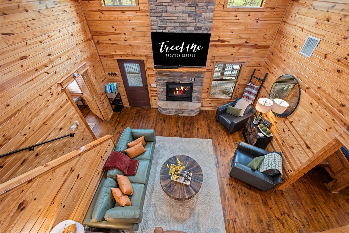 From above, you can really appreciate the open design and how seamlessly the spaces come together.