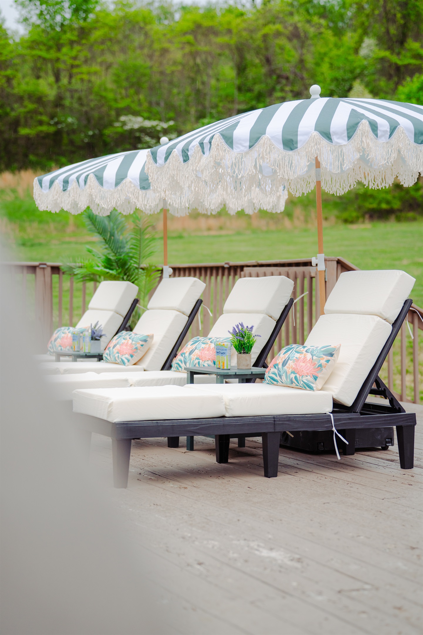 Poolside relaxation made better with uninterrupted, serene views