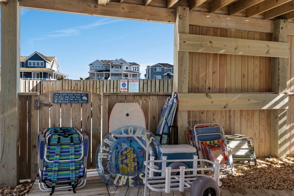 Beach gear, ready to go
