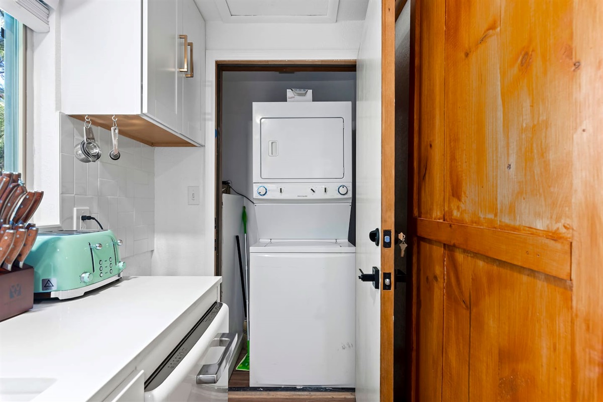 Yay! We have a stacked washer/dryer for you if you need it.