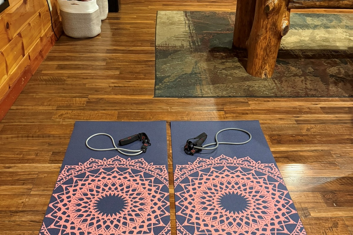 Looking for a cooler flow? The spacious loft offers the perfect setting for yoga, stretching, or a peaceful workout.