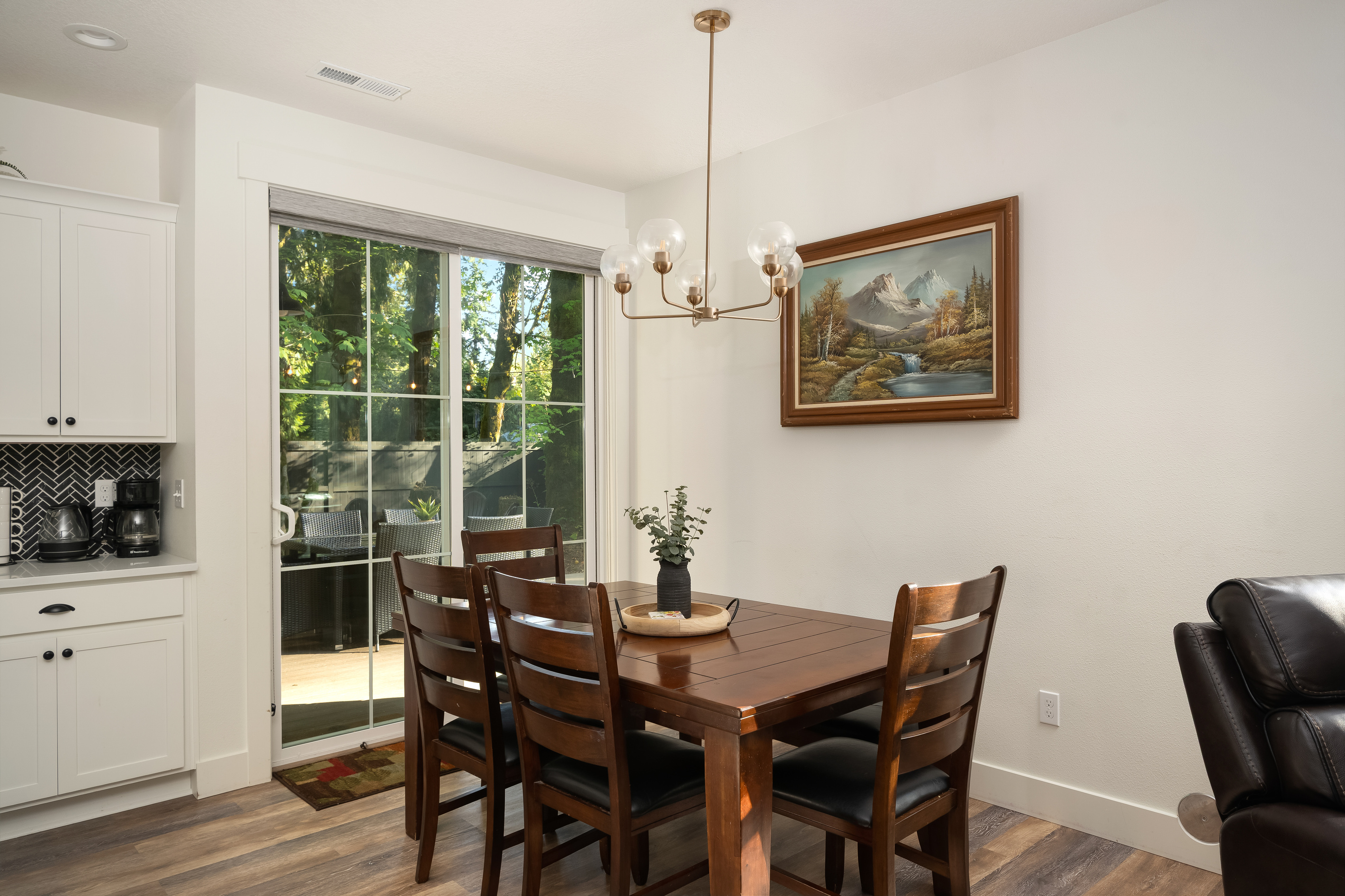 A cozy dining nook for shared meals after a day on the mountain.