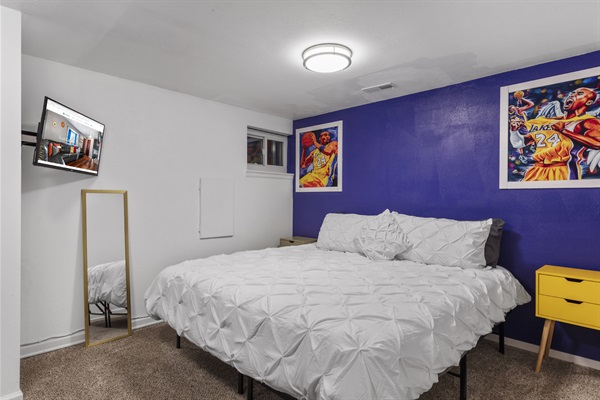 Enjoy the perfect blend of luxury and relaxation with a king-sized bed, a study desk, and a smart TV in our room.