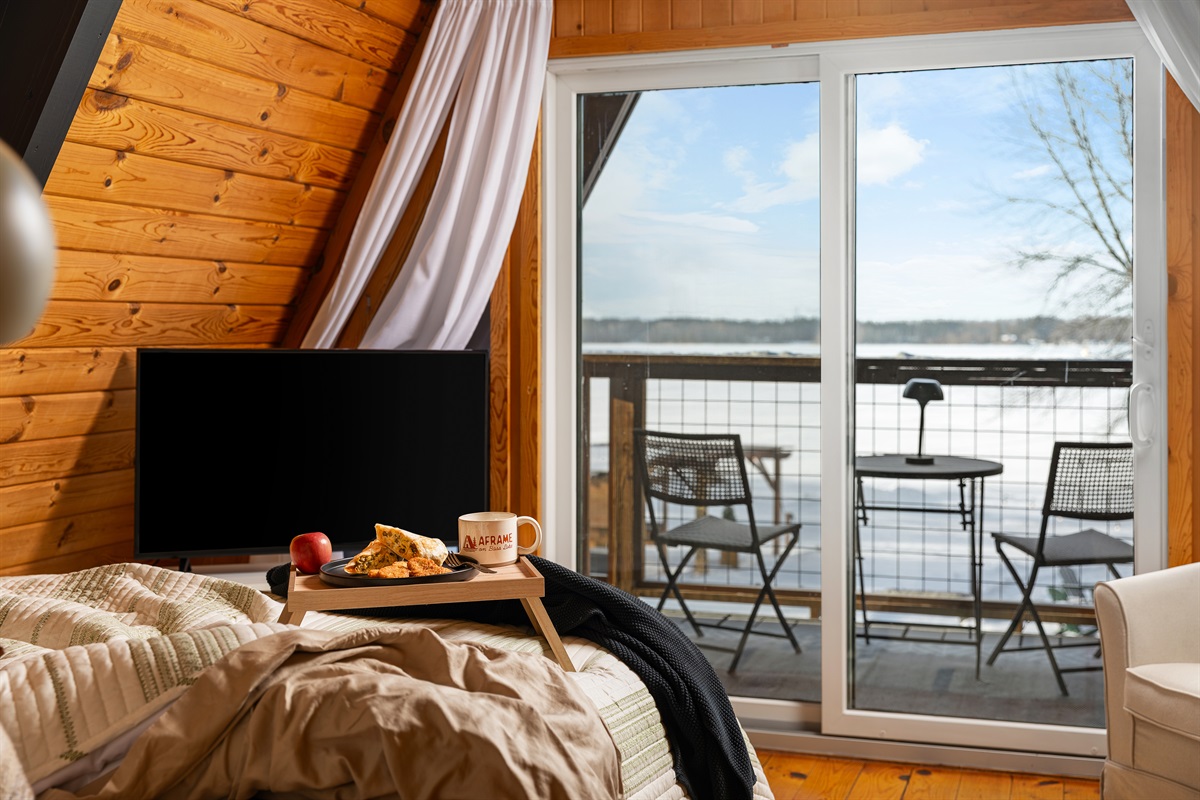 Master bedroom winter views...