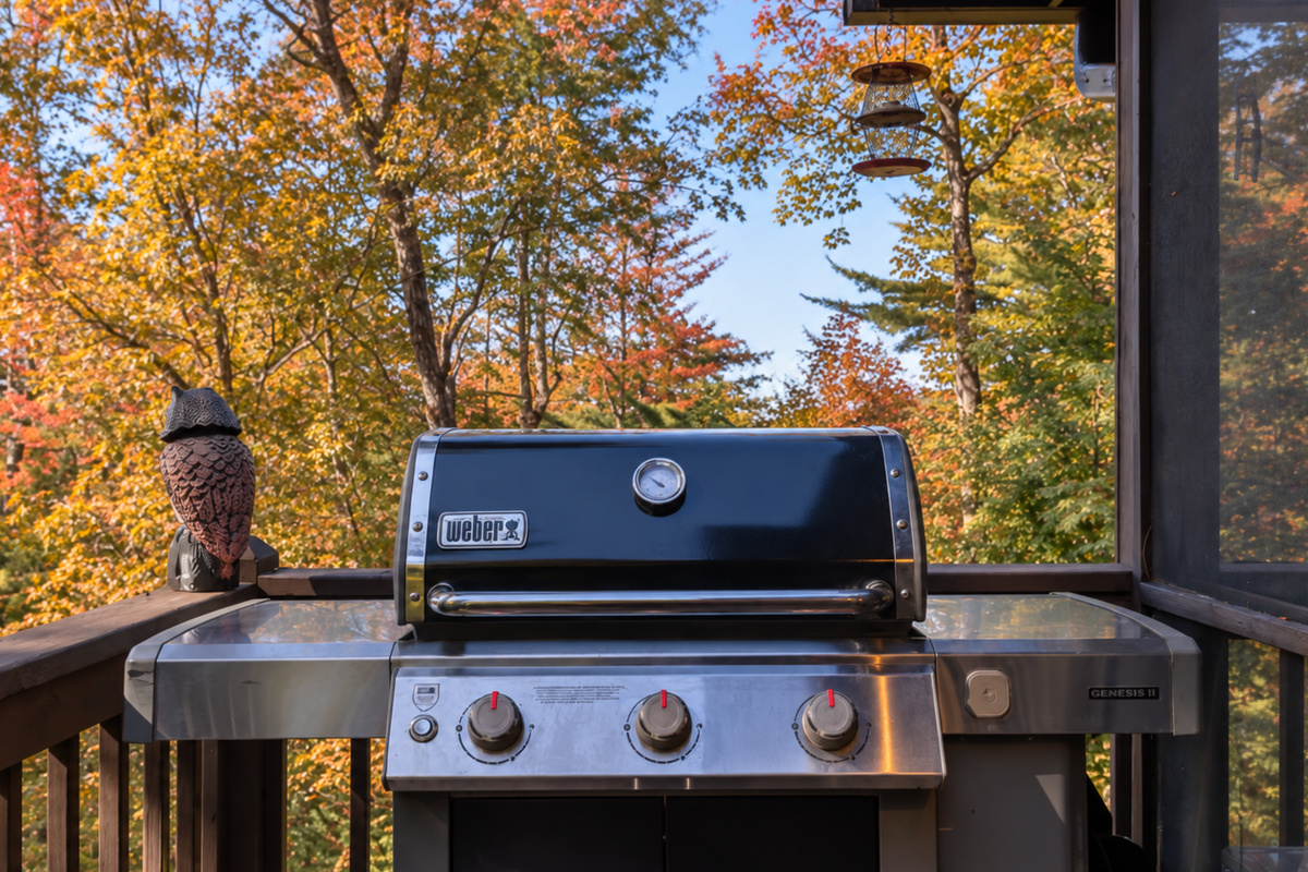 Nothing says vacation like smoky BBQ flavors under the trees.