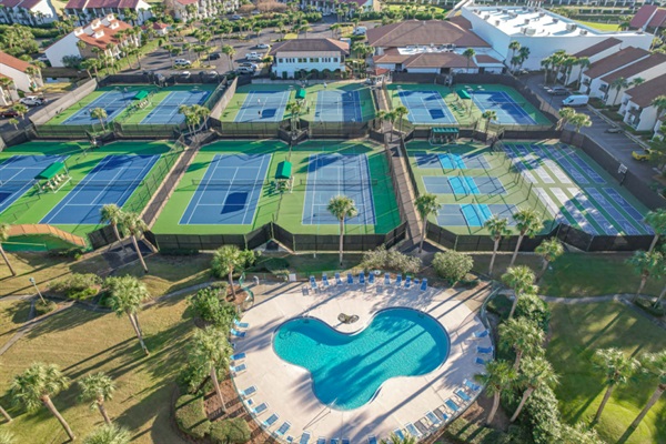 Sport courts plus pool in the villas
