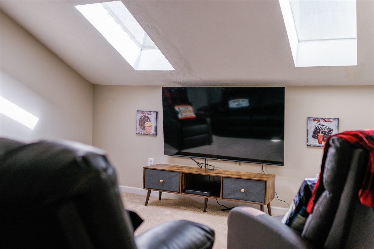 Theater room for family movie night