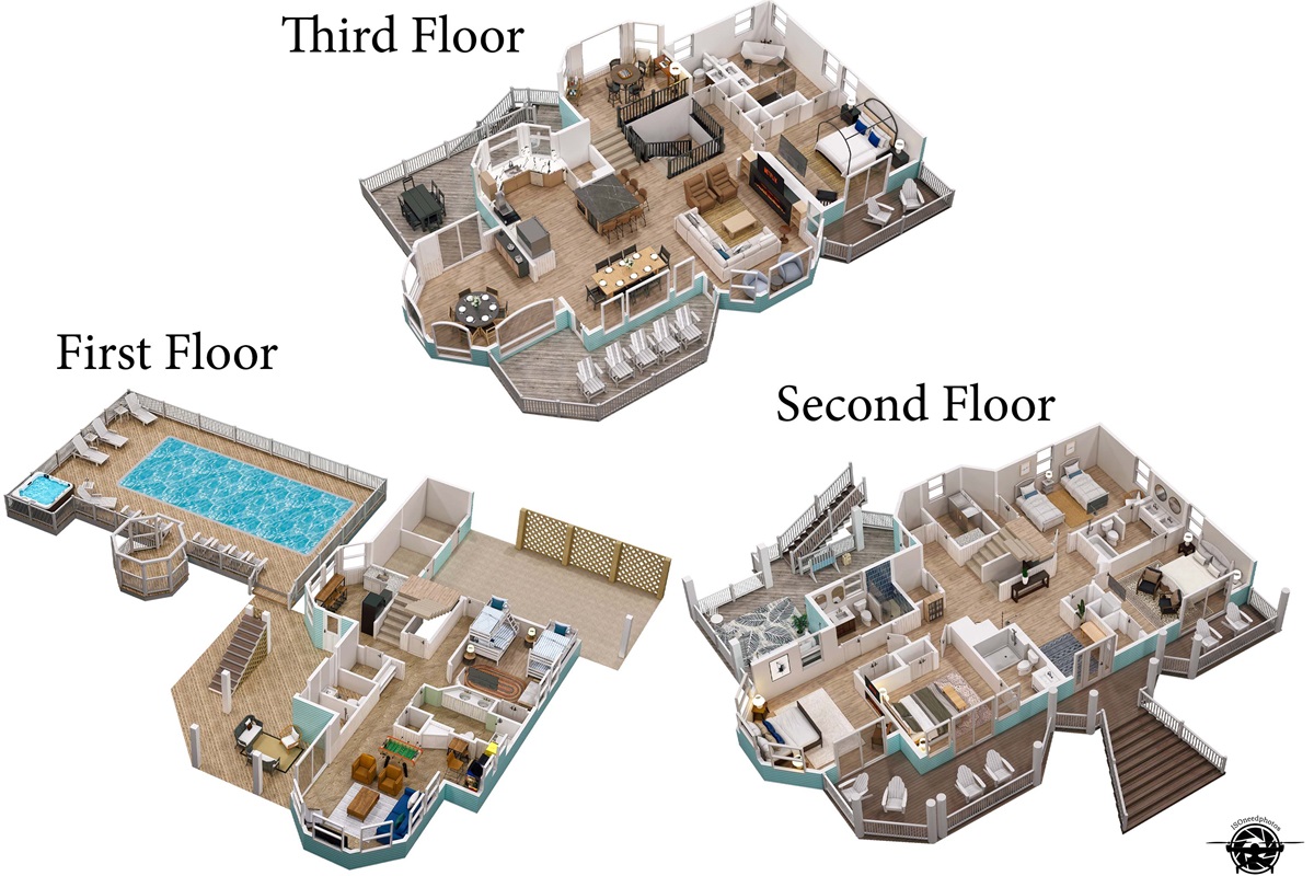 3d Floor Plan Combined