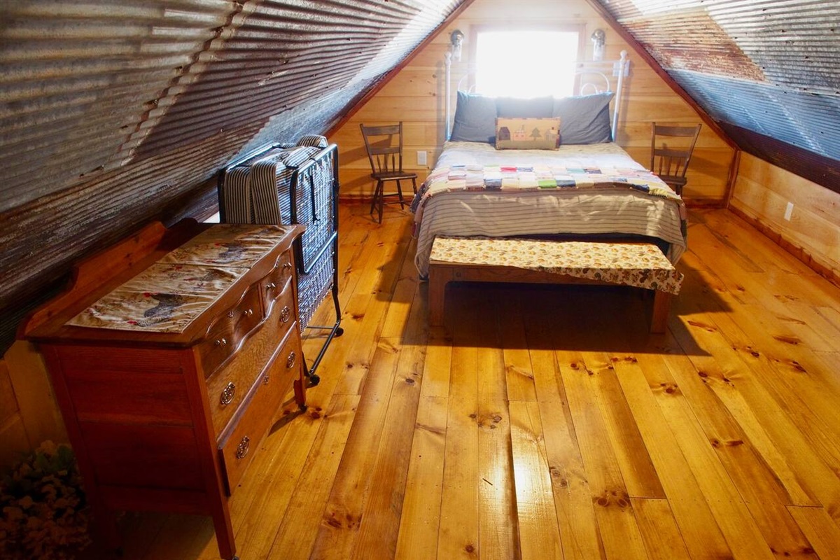 Open Air Loft with Reclaimed Tin Barn Ceilings