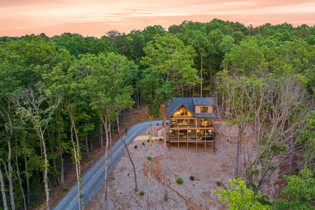 Nature surrounds you in this forest-side escape designed for pure peace.