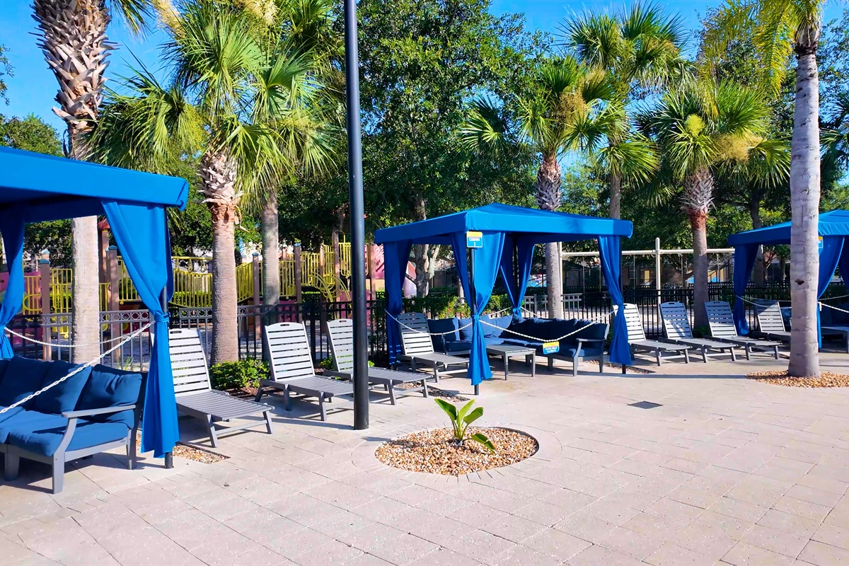 Cabanas can be rented during your stay