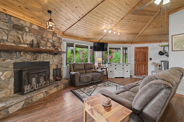 Smart TV in Open Living Room for Movie Night or Sports